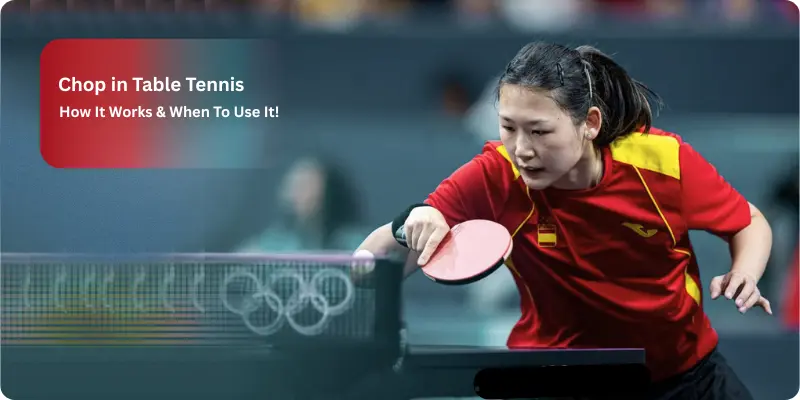 Chop In Table Tennis 3 A player playing a backhand chop in Table tennis