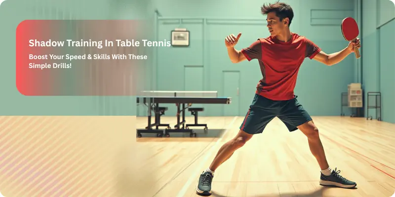 A player doing Shadow Training for Table Tennis