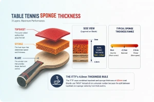 Table Tennis Sponge Thickness Guide: How MM Affects Speed, Spin & Control