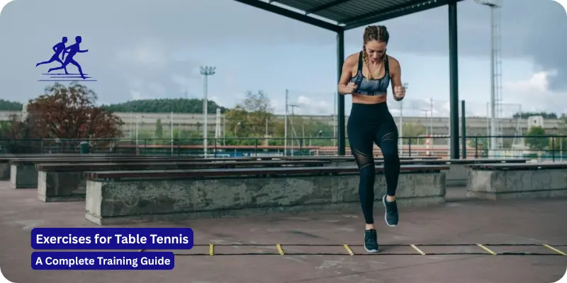 A player doing exercises for Table tennis