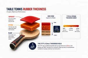 Table Tennis Sponge Thickness Guide: How MM Affects Speed, Spin & Control