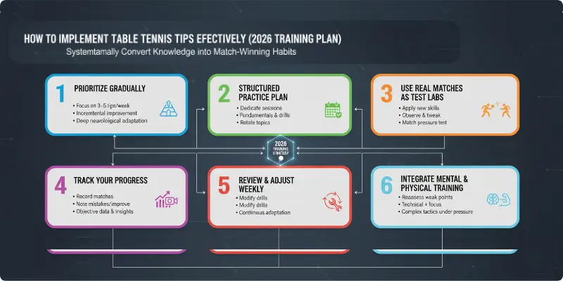 How to Implement Table Tennis Tips Table tennis tips showing structured training, practice planning, and match-based improvement