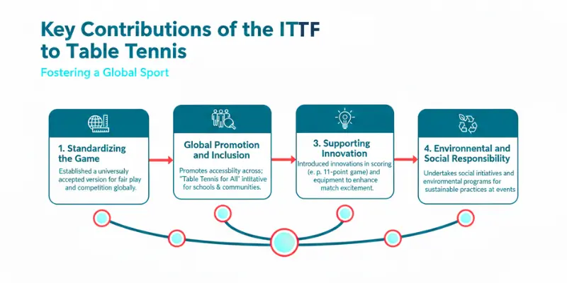 Infographic showing the key contribution of the ITTF to table tennis
