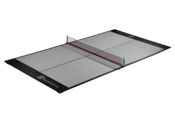MD Sports-style table tennis conversion top – under $120, designed for small spaces and apartments with no dedicated floor space, fits over standard pool tables or dining tables for multipurpose play