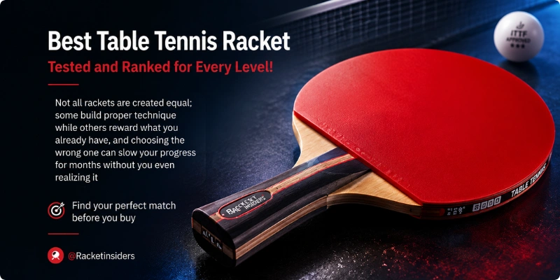 Best able tennis racket with text overlay: Not all rackets are created equal. Find your perfect match before you buy. @Racketinsiders