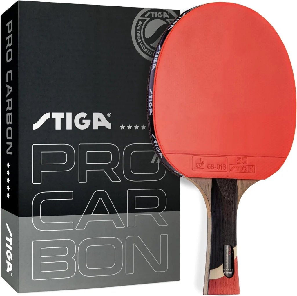 STIGA Pro Carbon table tennis racket for intermediate all-round attacking play