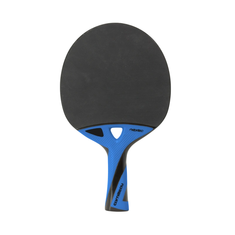 Cornilleau Nexeo X90 Carbon outdoor ping pong paddle with carbon blade, rated 9/10 speed and 8.5/10 spin.